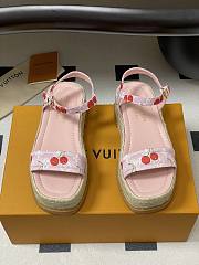 Okify Louis Vuitton x TM Maya Cherry Platform Sandals In Pink 5cm EU35-41 - 4