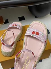 Okify Louis Vuitton x TM Maya Cherry Platform Sandals In Pink 5cm EU35-41 - 6