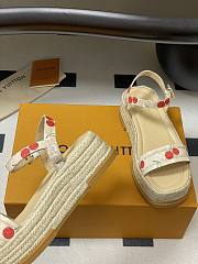 Okify Louis Vuitton x TM Maya Cherry Platform Sandals In Beige 5cm EU35-41 - 2