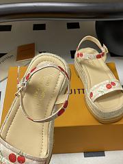 Okify Louis Vuitton x TM Maya Cherry Platform Sandals In Beige 5cm EU35-41 - 6