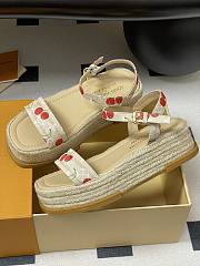Okify Louis Vuitton x TM Maya Cherry Platform Sandals In Beige 5cm EU35-41 - 5