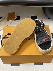 Okify Louis Vuitton x TM Maya Cherry Platform Sandals In Black 5cm EU35-41 - 3