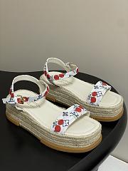 Okify Louis Vuitton x TM Maya Cherry Platform Sandals In White 5cm EU35-41 - 1
