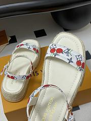 Okify Louis Vuitton x TM Maya Cherry Platform Sandals In White 5cm EU35-41 - 5