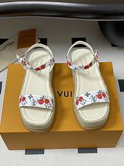 Okify Louis Vuitton x TM Maya Cherry Platform Sandals In White 5cm EU35-41 - 3