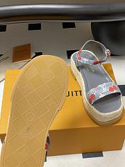 Okify Louis Vuitton x TM Maya Cherry Platform Sandals In Gray 5cm EU35-41 - 4