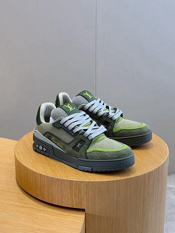 Okify Louis Vuitton Green Sneakers EU38-45 1AHTG7