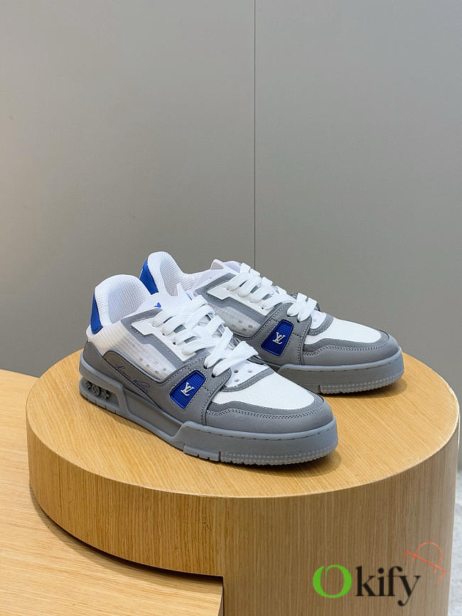 Okify Louis Vuitton Gray And Dark Blue Sneakers EU38-45 1AHTJ0 - 1