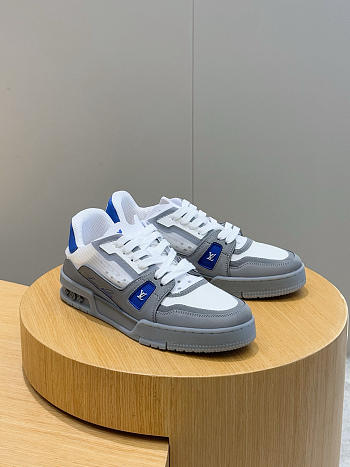 Okify Louis Vuitton Gray And Dark Blue Sneakers EU38-45 1AHTJ0