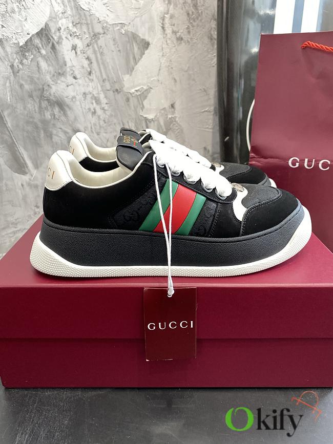 Okify Gucci Screener Sneakers In Black 5cm EU45-45 - 1