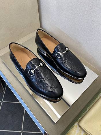 Okify Gucci Black Horsebit Loafers For Men EU38-45