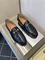 Okify Gucci Black Horsebit Patent Loafers For Men EU38-45 - 1
