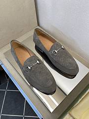 Okify Gucci Gray Horsebit Suede Loafers For Men EU38-45 - 1