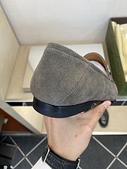 Okify Gucci Gray Horsebit Suede Loafers For Men EU38-45 - 5