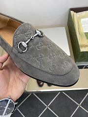 Okify Gucci Gray Horsebit Suede Loafers For Men EU38-45 - 2