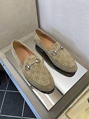 Okify Gucci Beige Horsebit Suede Loafers For Men EU38-45 - 1