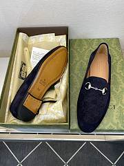 Okify Gucci Dark Blue Horsebit Suede Loafers For Men EU38-45 - 6