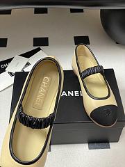 Okify CC Beige Ballet Shoes With Lambskin Strap EU35-40  - 2