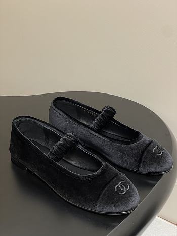 Okify CC Black Ballet Shoes With Velvet Strap EU35-40 