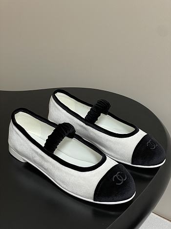 Okify CC White Ballet Shoes With Velvet Strap EU35-40 