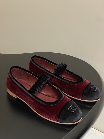 Okify CC Red Ballet Shoes With Velvet Strap EU35-40 