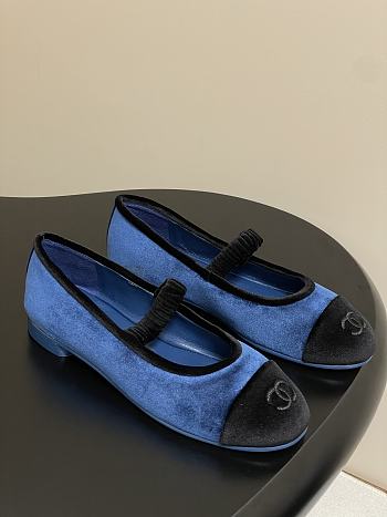 Okify CC Blue Ballet Shoes With Velvet Strap EU35-40 