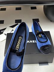 Okify CC Blue Ballet Shoes With Velvet Strap EU35-40  - 2
