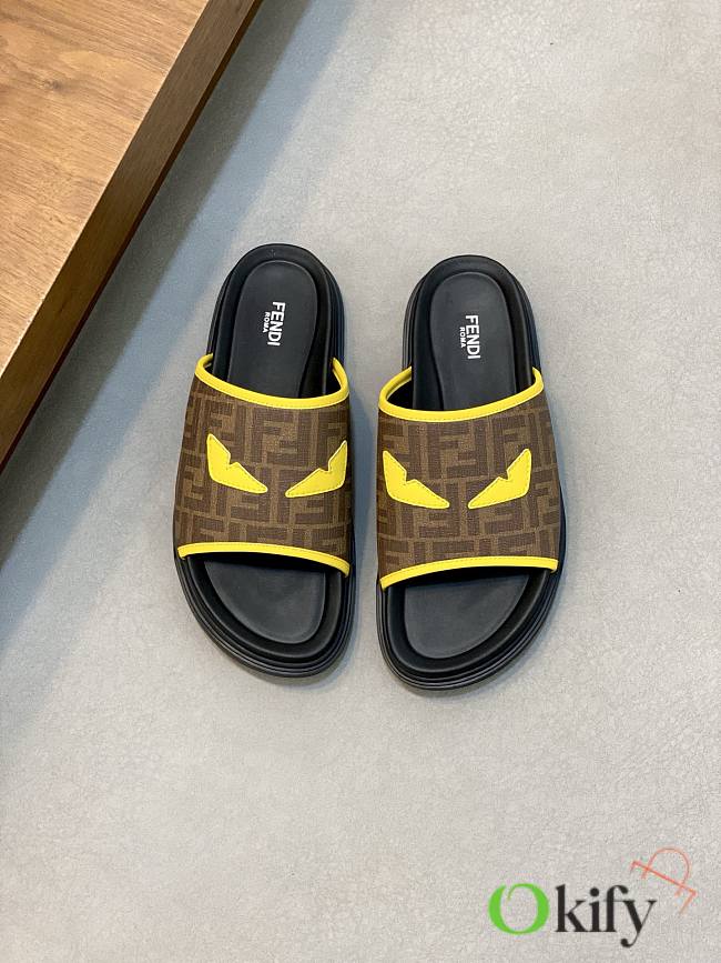 Okify Fendi Yellow Monster Slippers EU38-45 - 1