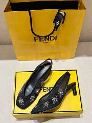 Okify Fendi Crystal Slingback Heels In Black EU35-41 - 3