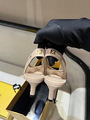 Okify Fendi Crystal Slingback Heels In Beige EU35-41 - 5