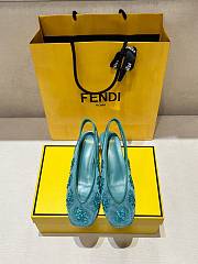 Okify Fendi Crystal Slingback Heels In Blue EU35-41 - 1