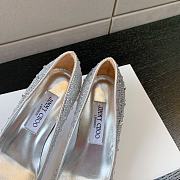 Okify Jimmy Choo Silver Crystal High Heels  - 4