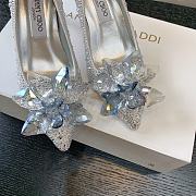 Okify Jimmy Choo Silver Crystal High Heels  - 3