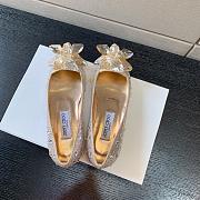 Okify Jimmy Choo Gold Crystal Ballet Shoes  - 1