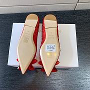 Okify Jimmy Choo Red Crystal Ballet Shoes  - 5