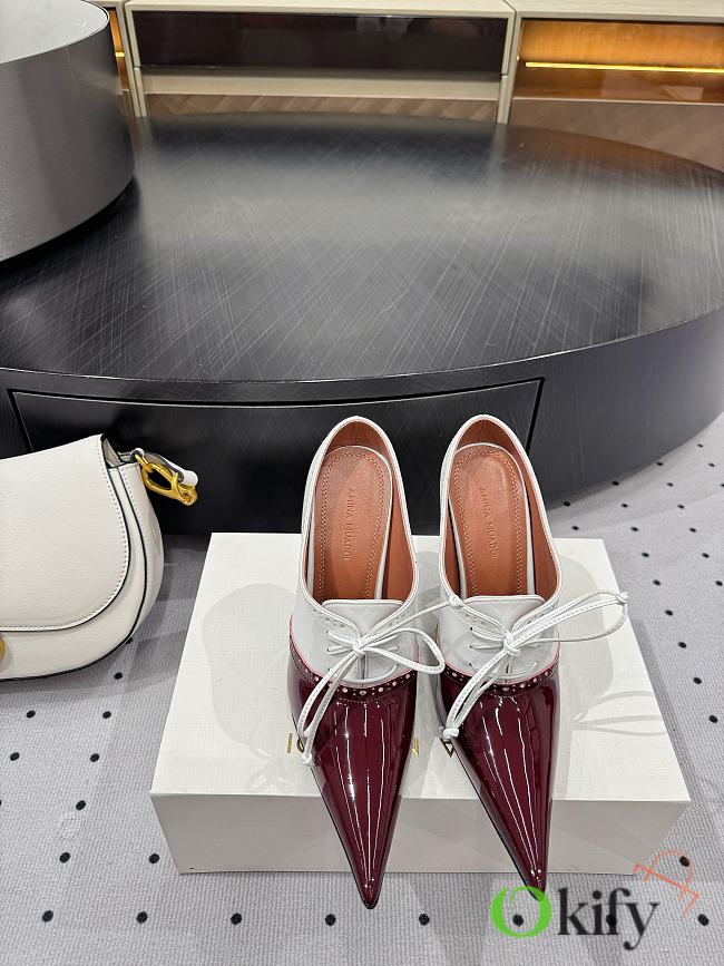 Okify Amina Muaddi Red And White Heels 10.5cm EU35-42 - 1
