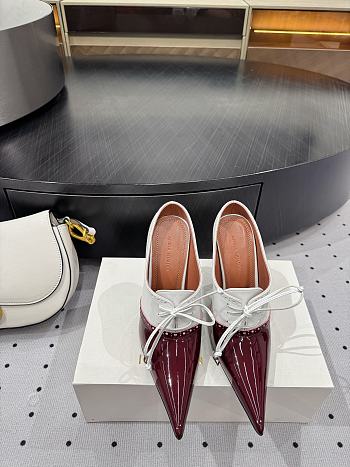 Okify Amina Muaddi Red And White Heels 10.5cm EU35-42