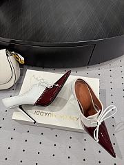 Okify Amina Muaddi Red And White Heels 10.5cm EU35-42 - 3