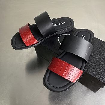 Okify Prada Black And Red Slides For Men EU38-45