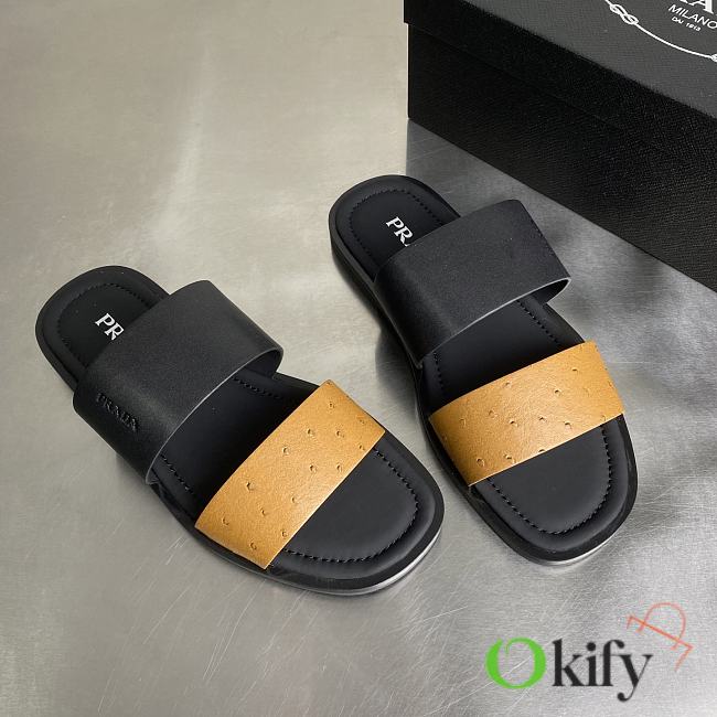 Okify Prada Black And Brown Slides For Men EU38-45 - 1