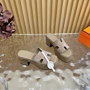 Okify Hermes Wedge Sandals In Gray Sheepskin 7cm EU35-42 - 5