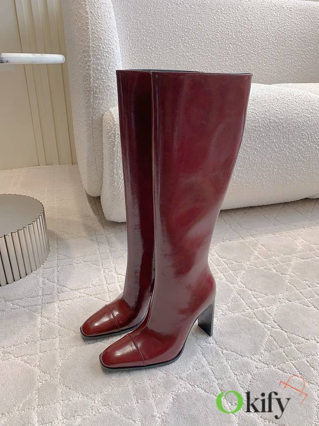 Okify YSL Dark Red High Boots EU35-40  - 1