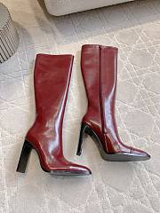 Okify YSL Dark Red High Boots EU35-40  - 4
