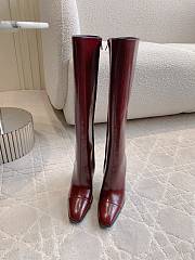 Okify YSL Dark Red High Boots EU35-40  - 3