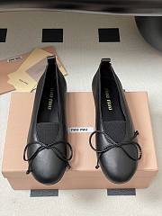 Okify MiuMiu Black Bow Ballet Shoes EU35-40  - 1