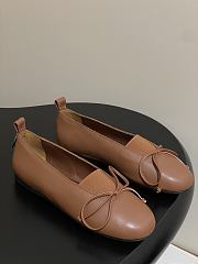 Okify MiuMiu Brown Bow Ballet Shoes EU35-40  - 5