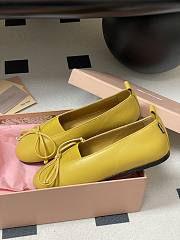 Okify MiuMiu Yellow Bow Ballet Shoes EU35-40  - 5