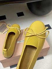 Okify MiuMiu Yellow Bow Ballet Shoes EU35-40  - 4