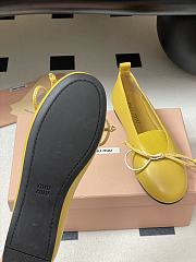 Okify MiuMiu Yellow Bow Ballet Shoes EU35-40  - 3