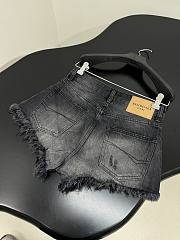 Okify Balenciaga Low Waist Denim Black Shorts S-XL - 5